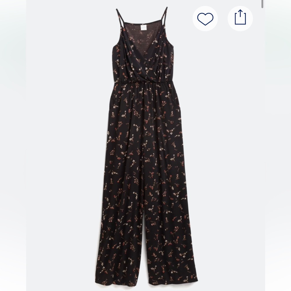 NWT Kaileigh Lexy Black Floral Jumpsuit
